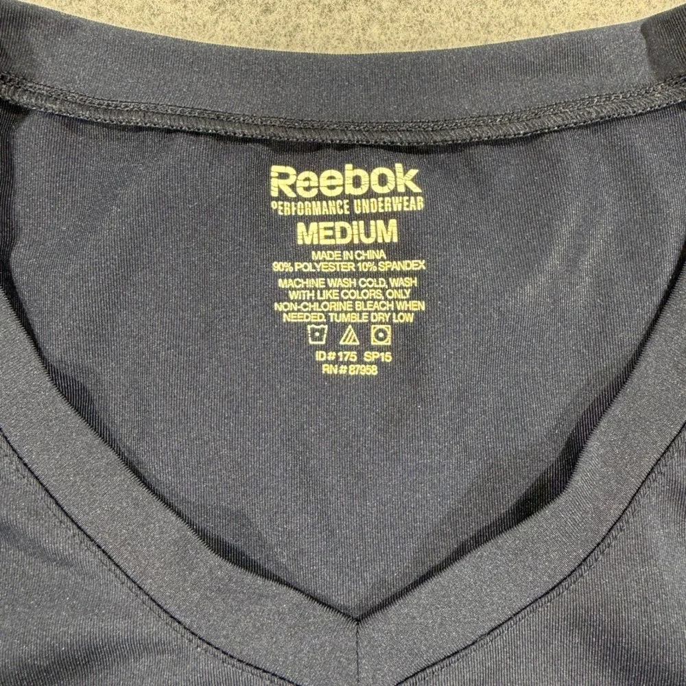 Reebok Mens Performance Underwear V-Neck T-Shirt Navy Blue Medium SP15